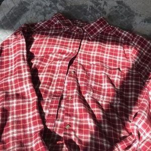 Hollister maroon colored flannel